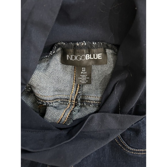 Indigo Blue Motherhood Maternity Jeans Size S Denim Dark Wash Belly Band Skinny - Picture 5 of 5